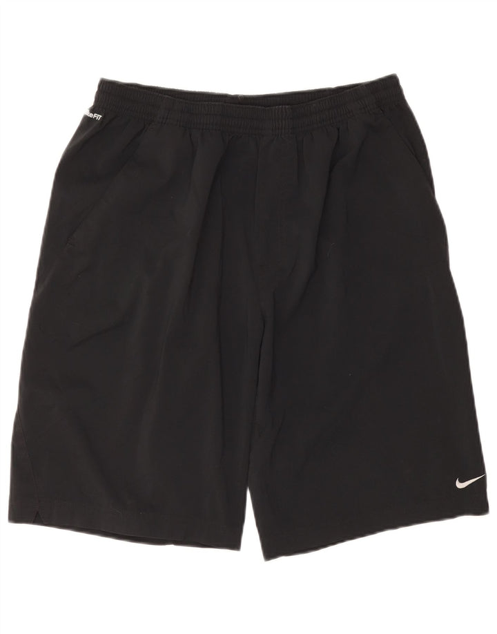 Męskie spodenki sportowe NIKE Fit Dry, duże, czarne, z poliestru