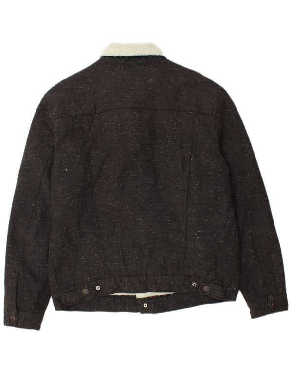 Męska kurtka Levi's Sherpa UK 40, duża, szara, nakrapiana bawełna