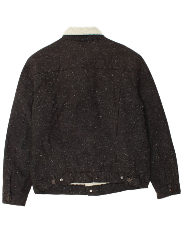 Męska kurtka Levi's Sherpa UK 40, duża, szara, nakrapiana bawełna