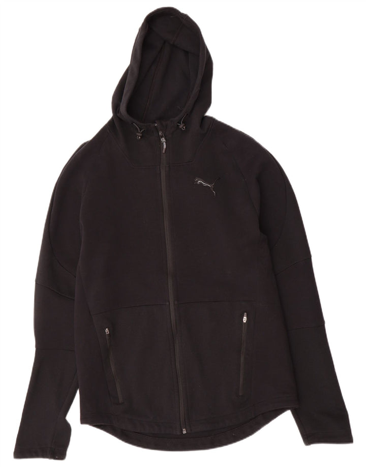 Damski sweter z kapturem i zamkiem PUMA UK 14, średni czarny, bawełniany