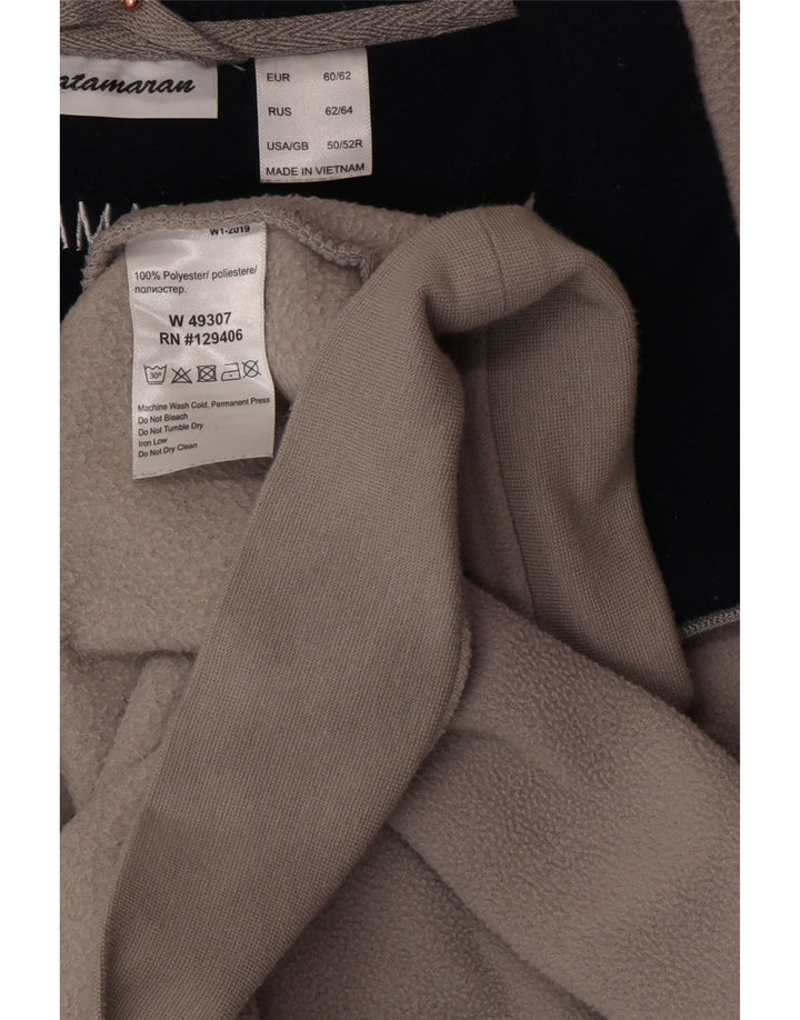 Męski sweter polarowy CATAMARAN z zamkiem błyskawicznym UK 50/52 4XL Szary poliester