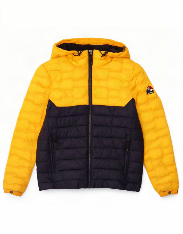 Męska ocieplana kurtka z kapturem Superdry UK 38 w kolorze średniożółtym
