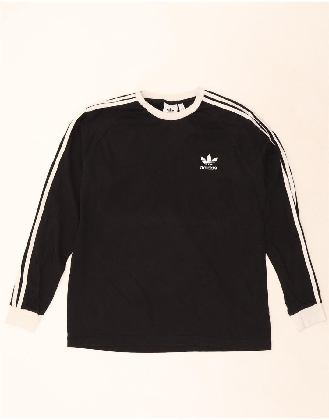 Adidas Męskie Topy Z Długim Rękawem, Duże Czarne Bawełniane