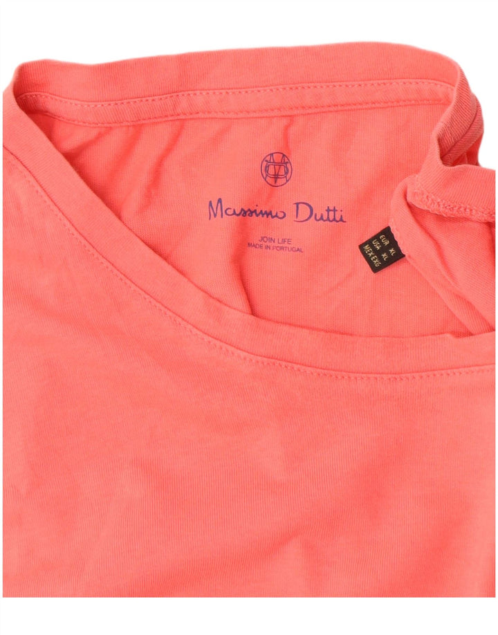 T-shirt męski Massimo Dutti Top XL, różowy, bawełniany