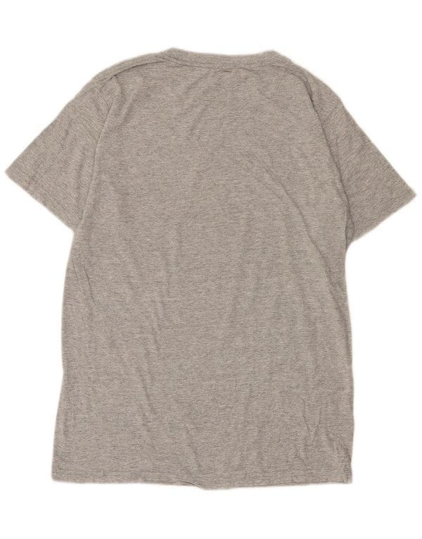 Męski T-shirt z grafiką Quiksilver o regularnym kroju, mały, szary, bawełniany