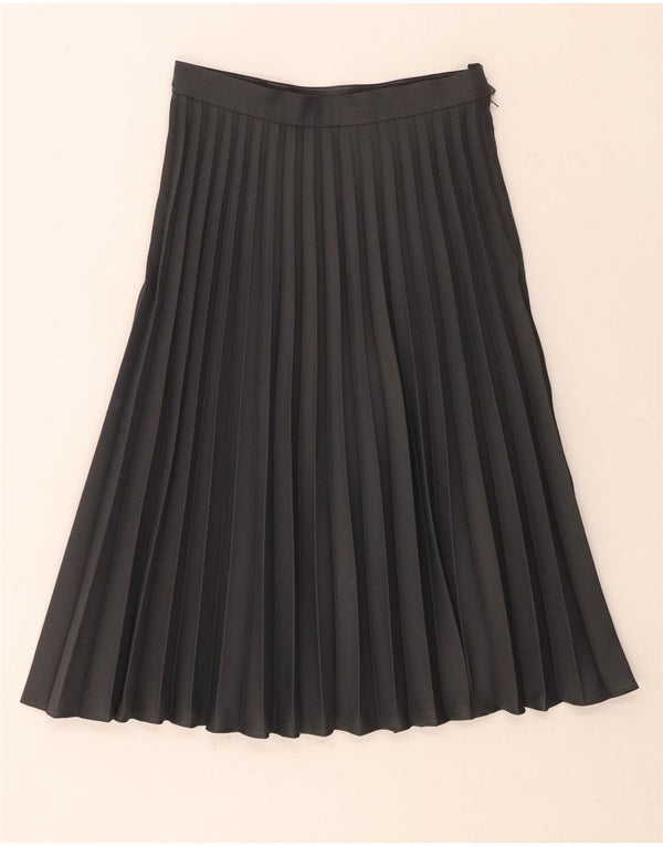 C&A Womens High Waist Pleated Skirt EU 38 Medium W26 Grey Polyester