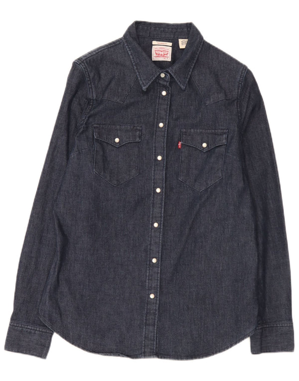 Damska koszula dżinsowa Levi's Tailored Fit UK 14, średnia, granatowa, bawełniana