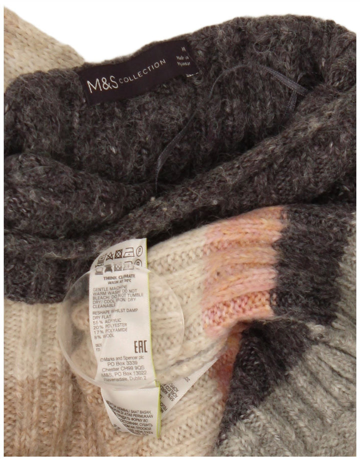Marks & Spencer Damski sweter z golfem, UK 12, średni wielokolorowy