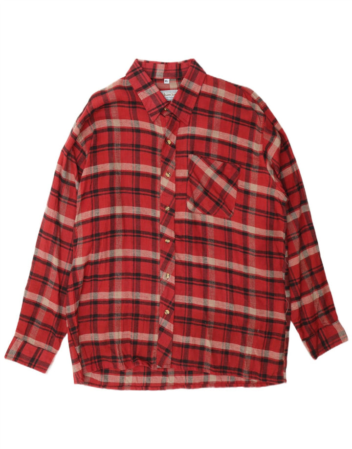 Męska koszula flanelowa Nathan Jones XL, bawełniana w czerwoną kratę