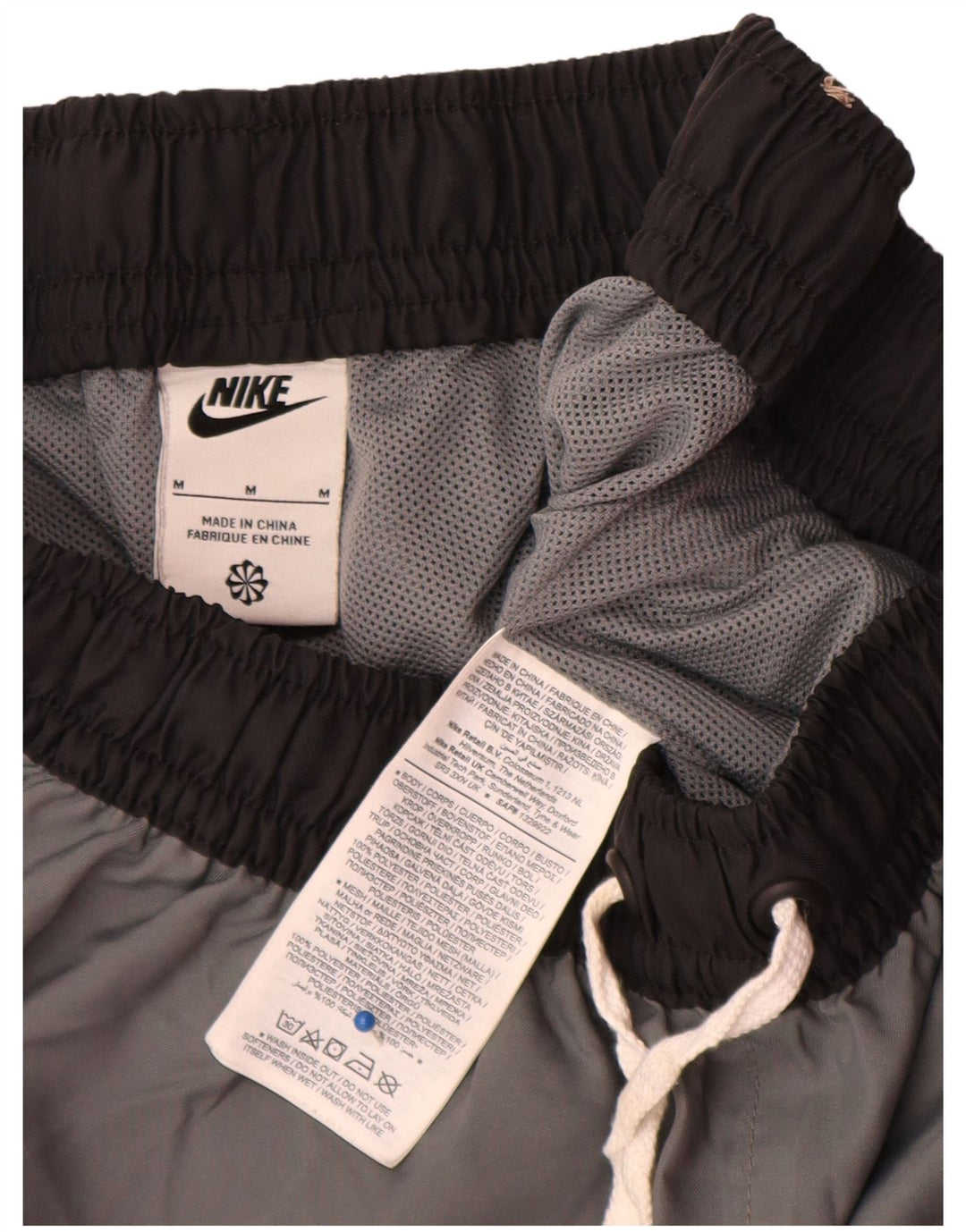 Męskie spodenki kąpielowe Nike, poliester w kolorze średnioszarym, z blokami kolorów
