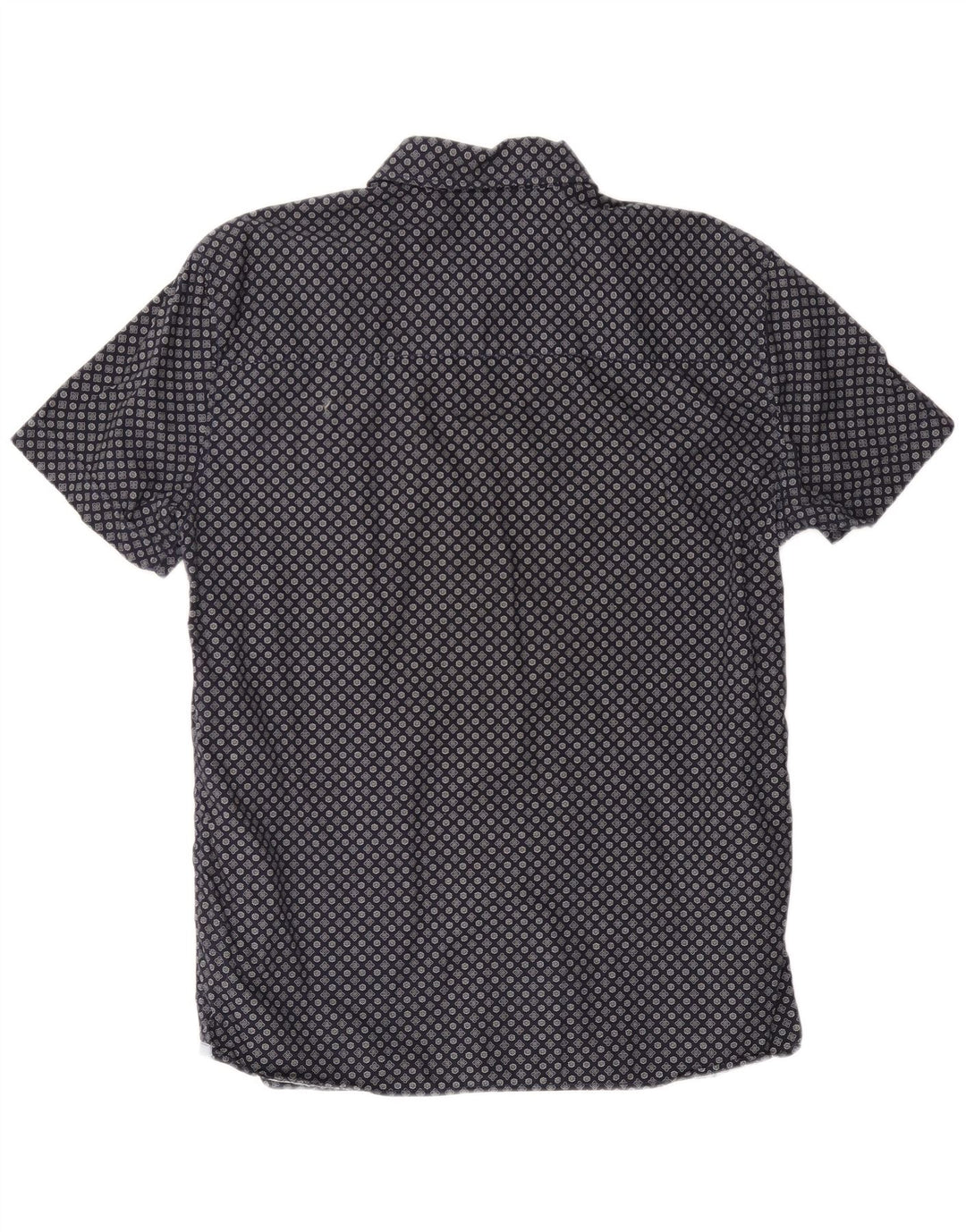 MUSTANG Koszula męska slim fit z krótkim rękawem, duża, granatowa, bawełniana w kwiaty