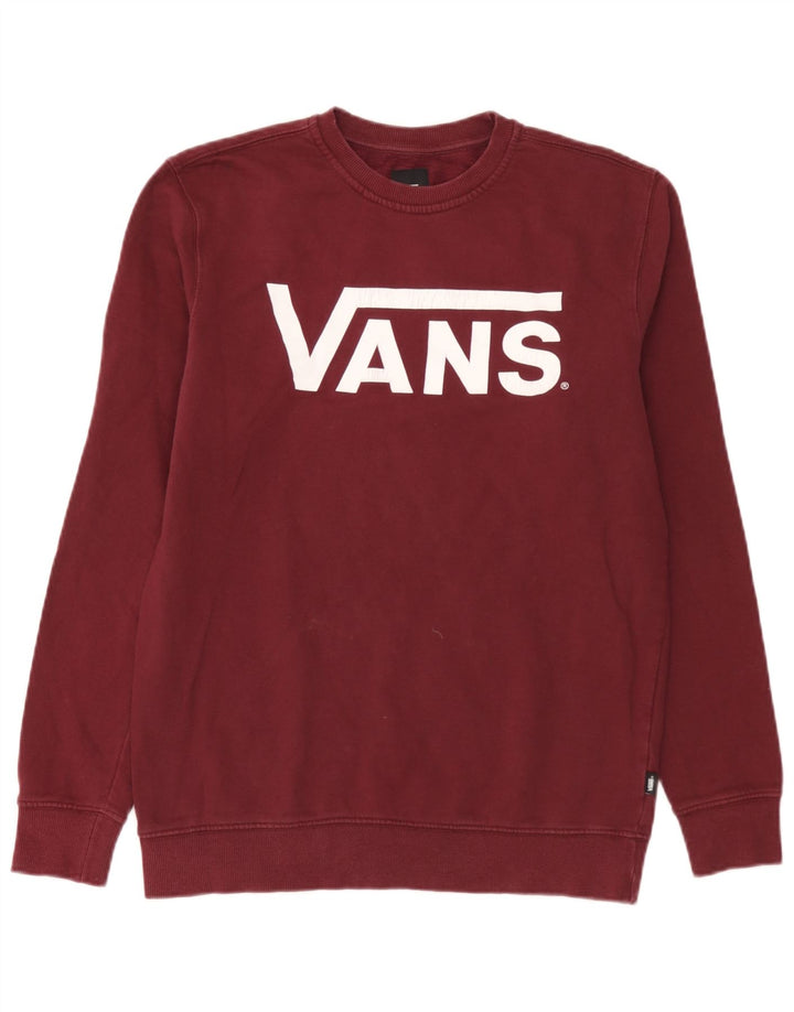 Męski sweter z grafiką Vans, średni burgund