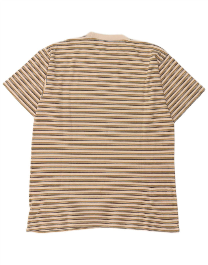 T-shirt męski Lee, duży, beżowy, bawełniany w paski