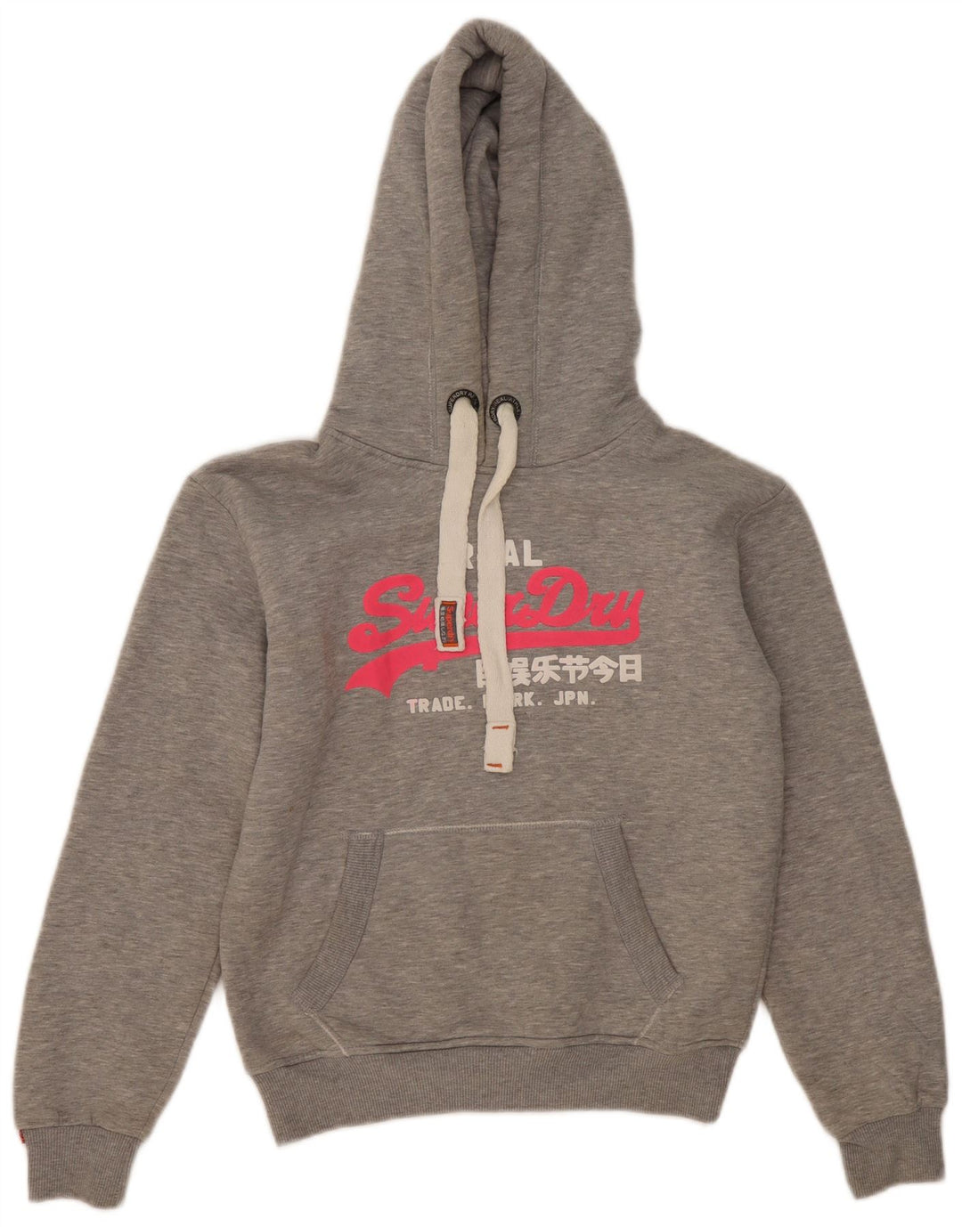 Damski sweter z kapturem Superdry Graphic UK 16, duży, szary poliester