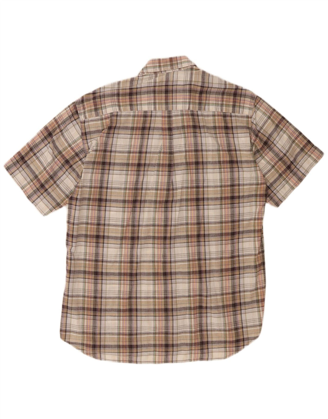 CARRERA Mens Short Sleeve Shirt Large Multicoloured Check Cotton