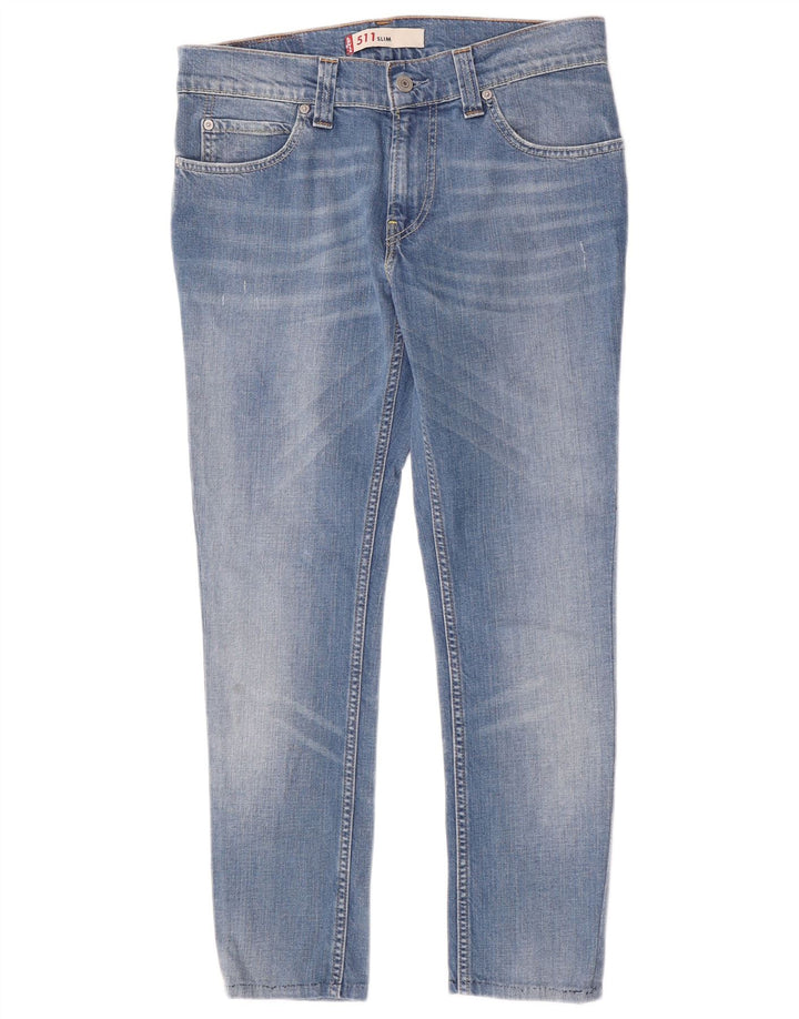 Damskie jeansy Levi's 511 Slim W32 L26 Niebieska bawełna