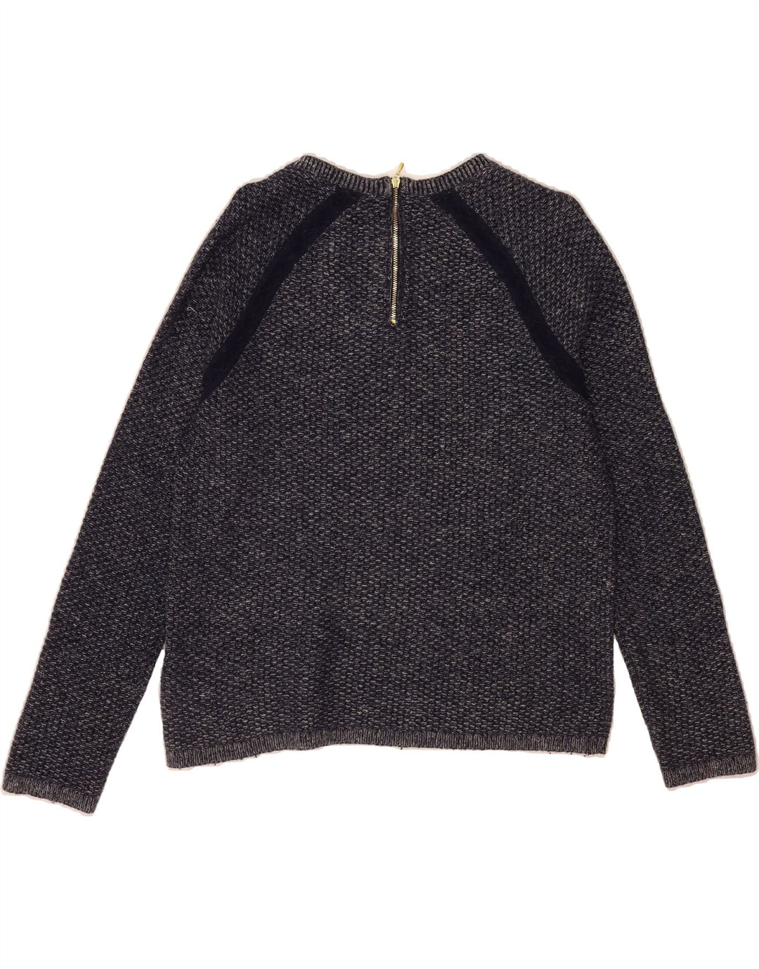 TOMMY HILFIGER Womens Oversized Crew Neck Jumper Sweater UK 10 Small Grey Vintage Tommy Hilfiger and Second-Hand Tommy Hilfiger from Messina Hembry 
