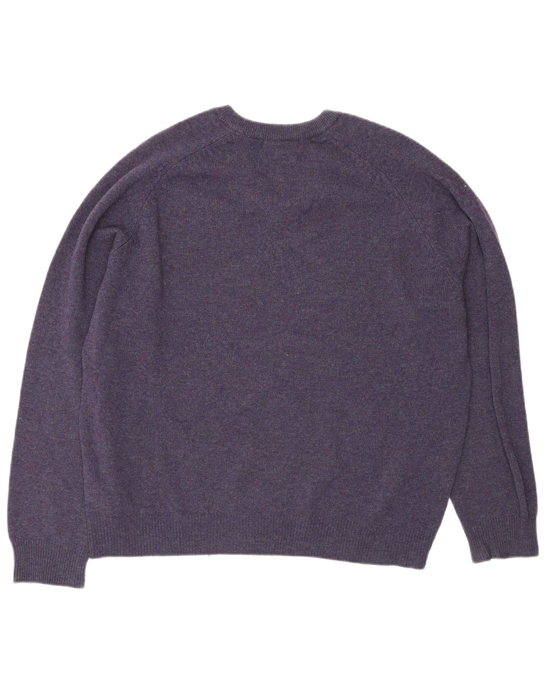 Męski sweter Marks & Spencer Blue Harbor z dekoltem w kształcie litery V, średni fiolet