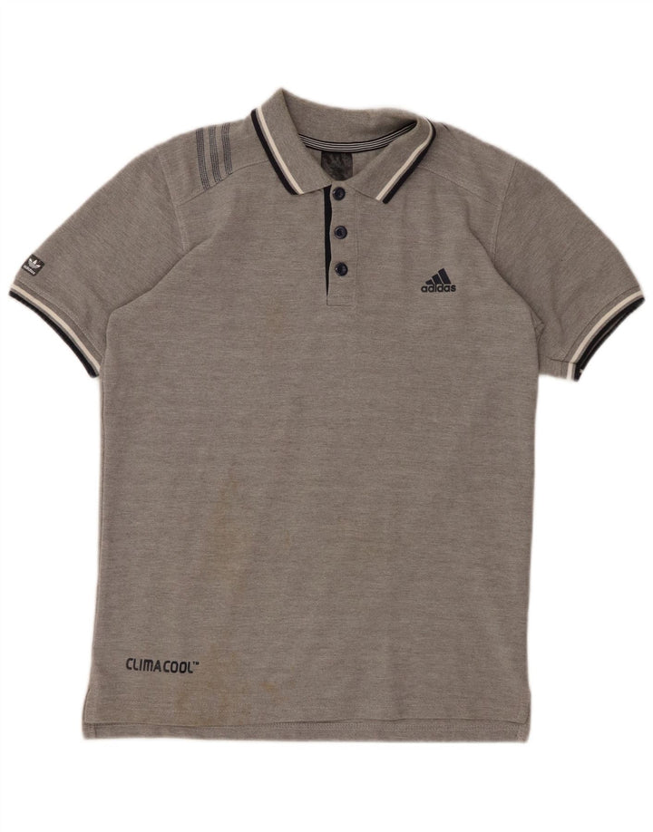 Męska koszulka polo ADIDAS Climacool, średnioszara