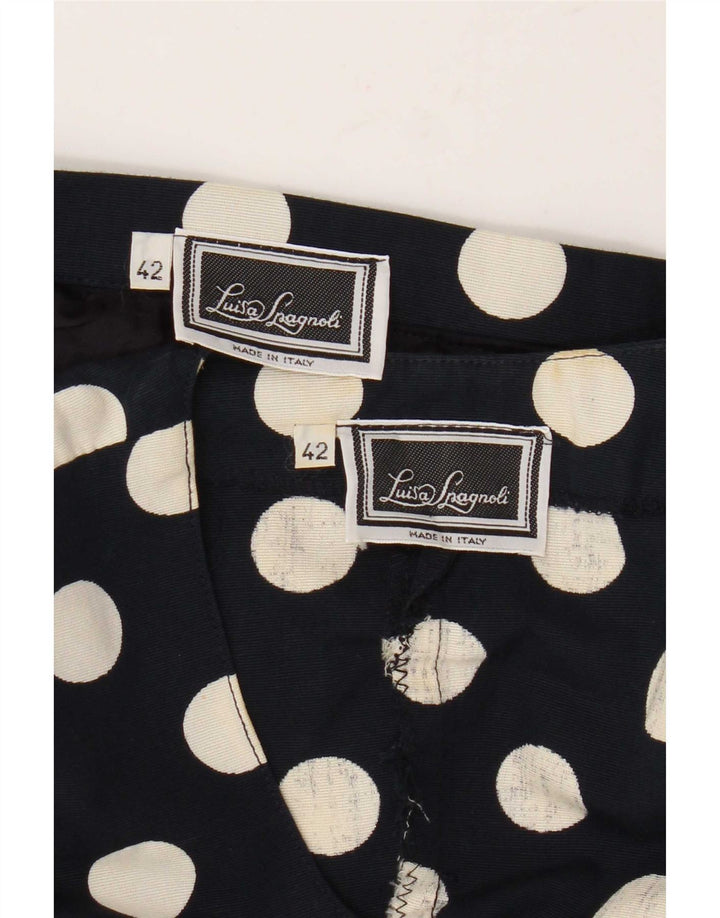 Luisa Spagnoli Damski zestaw dwuczęściowych spódnic z krótkim rękawem IT 42 Medium W32 Navy