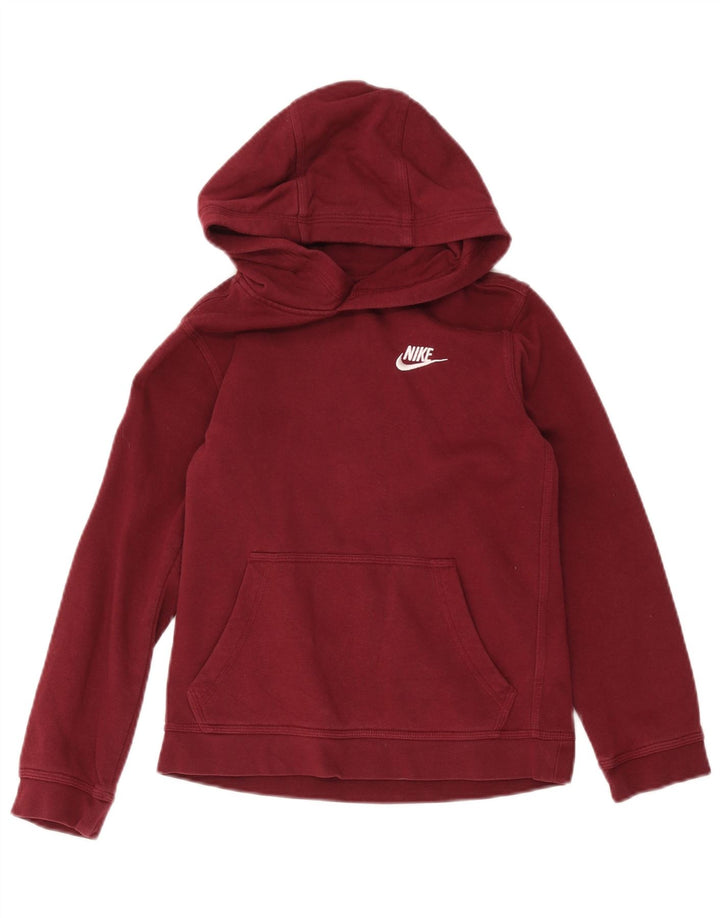 Chłopięcy sweter z kapturem Nike 10-11 lat, średni bordowy, bawełniany