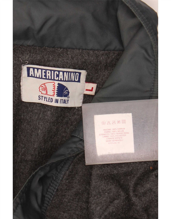 Męska kurtka bomberka Americanino UK 40, duża, czarna, nylonowa
