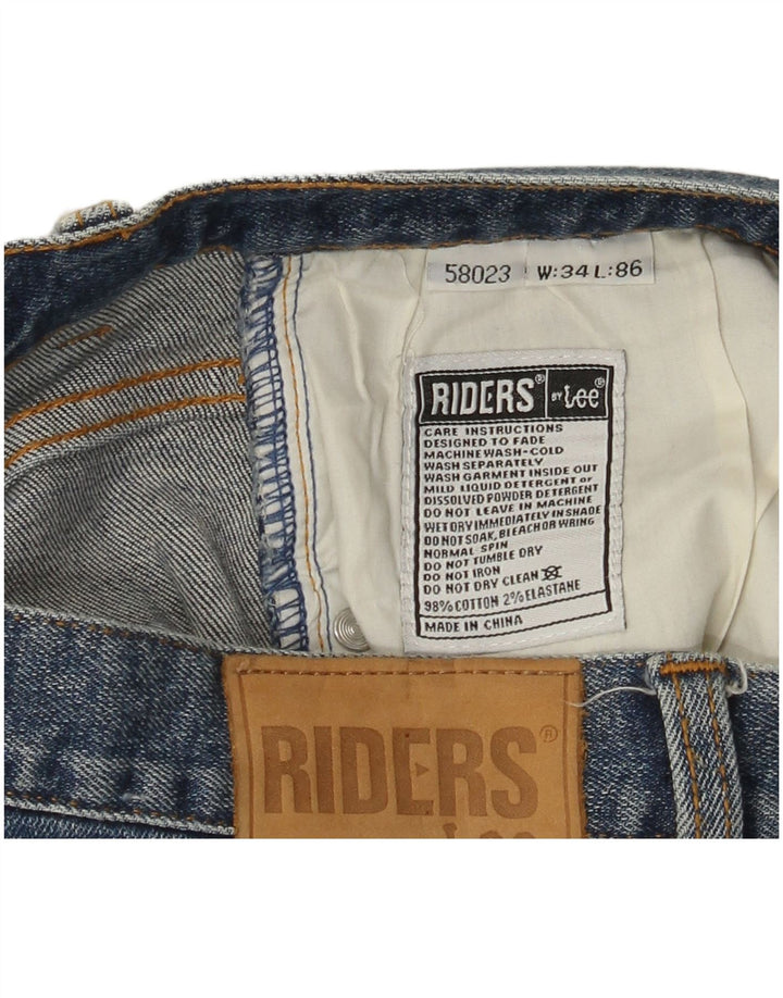 Męskie jeansy Lee Riders Straight W34 L30 Niebieskie, bawełniane