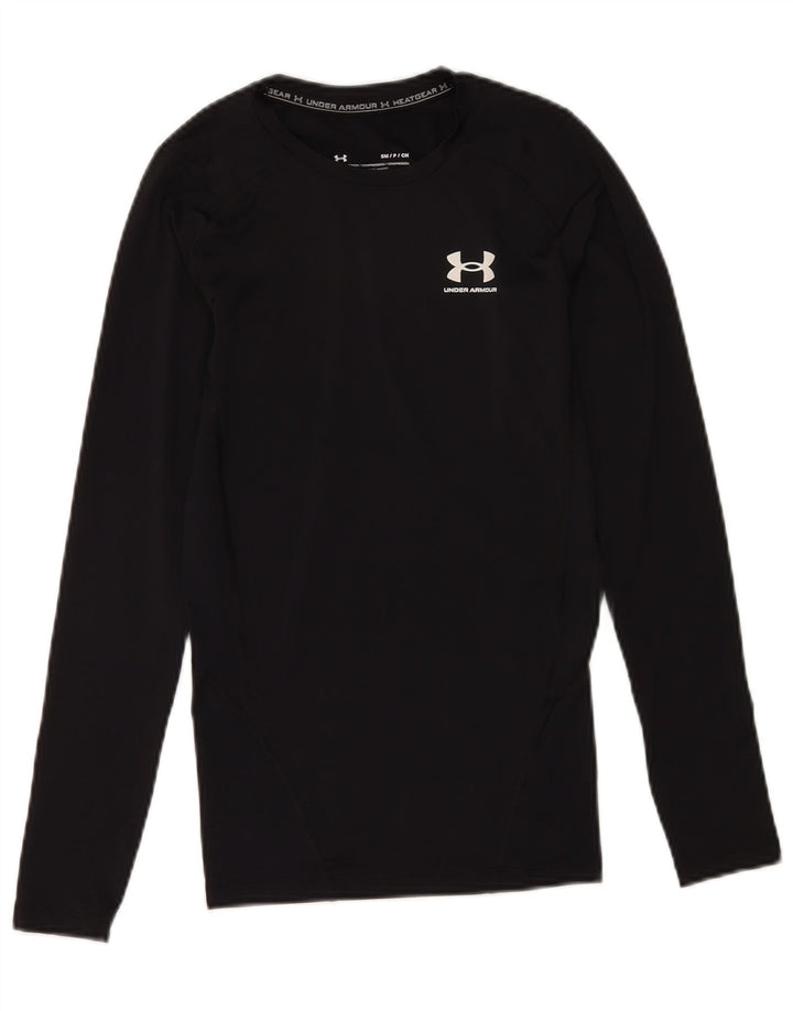 Damski top Under Armour Heat Gear z długim rękawem, UK 10, mały, czarny poliester