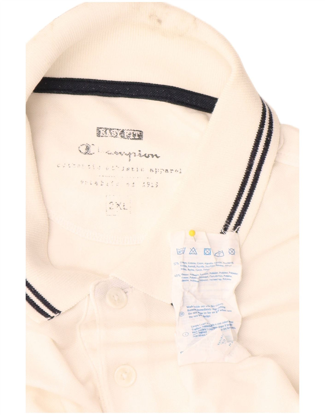 Męska koszulka polo Champion 2XL Biała bawełna