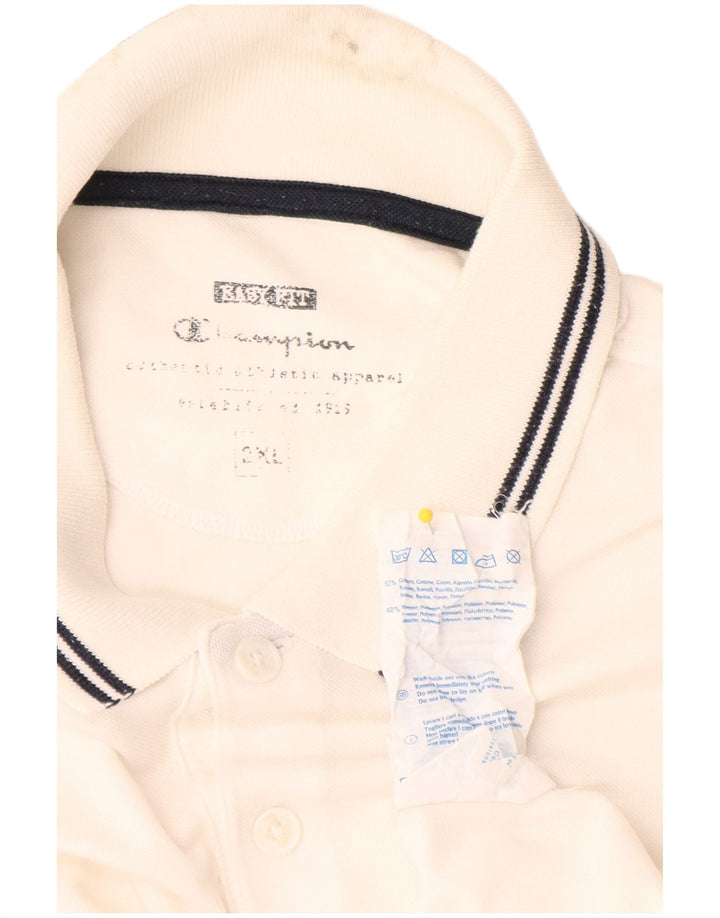 Męska koszulka polo Champion 2XL Biała bawełna