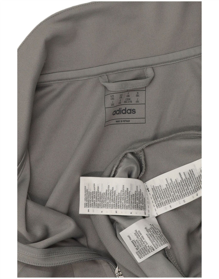 Adidas Męska bluza dresowa Aeroready Top Jacket 2XL Szary poliester z blokami kolorów