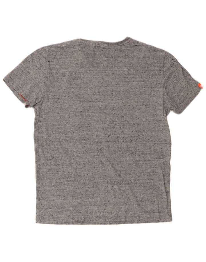 Męski T-shirt Superdry, duży, szary, bawełniany w plamki