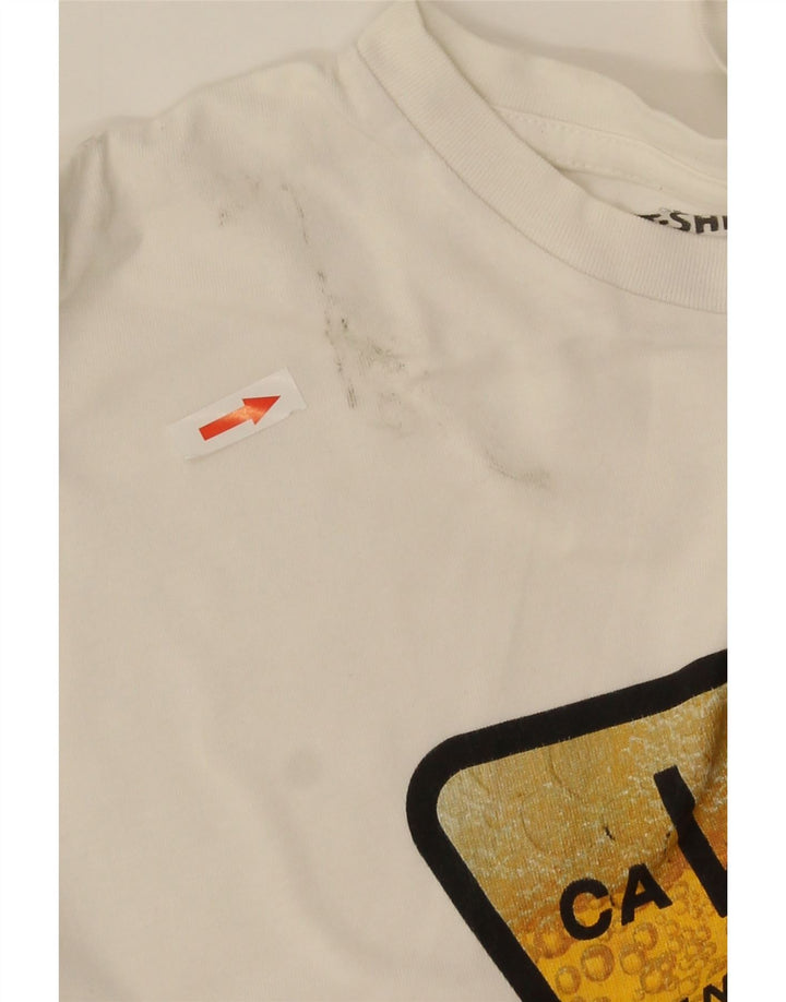 Męski T-shirt z grafiką Vans, duży, biały, bawełniany