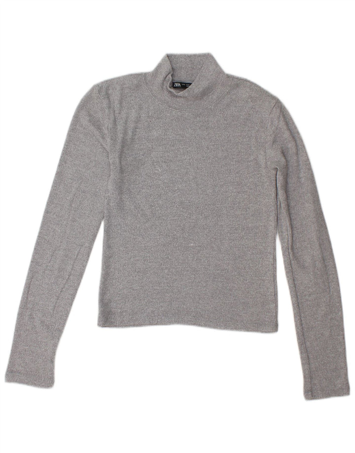 Sweter damski Zara z golfem UK 10 Small Grey