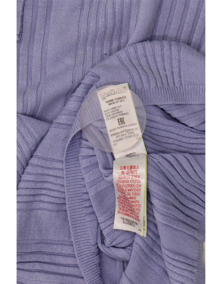 Marks & Spencer Damski sweter z krótkim rękawem i okrągłym dekoltem, UK 14, średni B