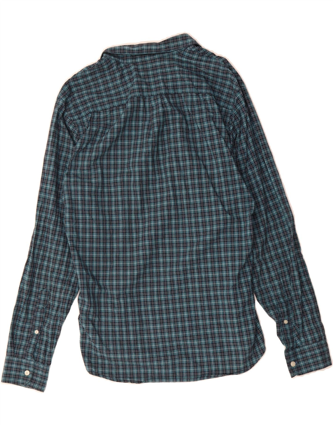 DOCKERS Mens Standard Fit Shirt Medium Blue Check Cotton Vintage Dockers and Second-Hand Dockers from Messina Hembry 