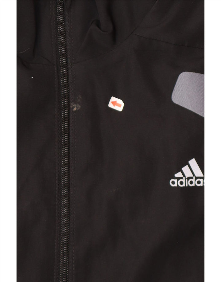 Adidas Męska kurtka dresowa Climacool, duża, czarna, z blokami kolorów