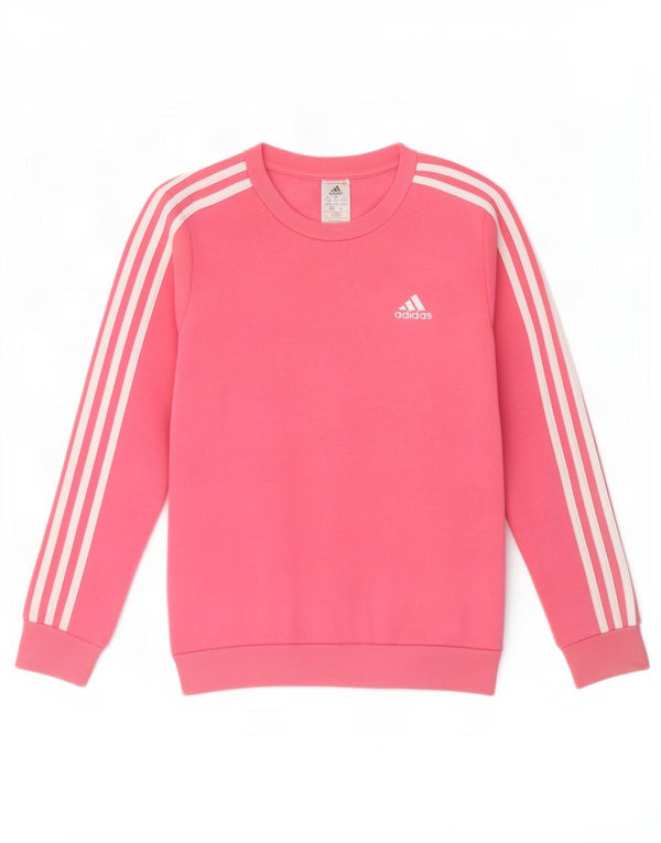 Damska bluza oversize Adidas Jumper UK 4/6 XS Różowa bawełna
