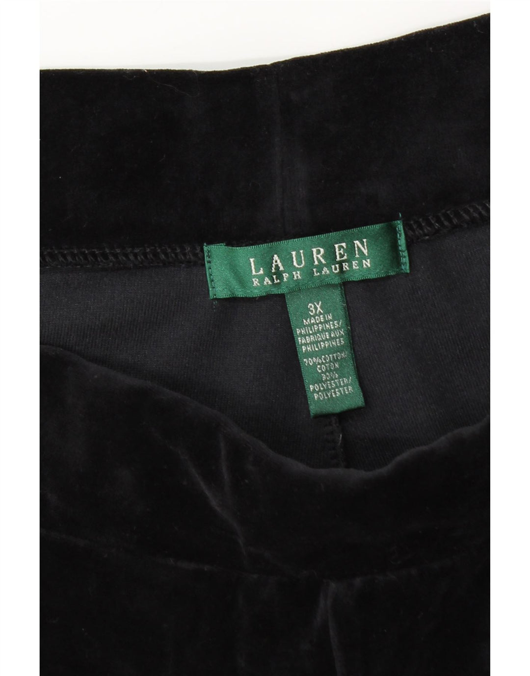 Damskie spodnie dresowe RALPH LAUREN UK 22 3XL, czarne, bawełniane