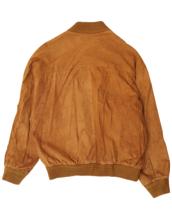 Męska kurtka zamszowa w stylu vintage UK 42 XL Beżowa skóra