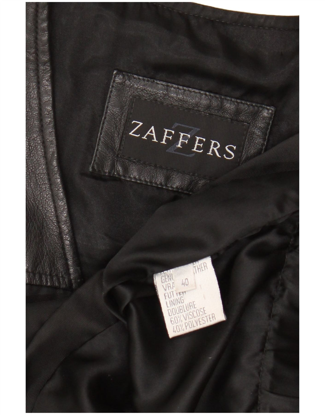 Vintage damska kamizelka oversize IT 40 mała czarna skóra