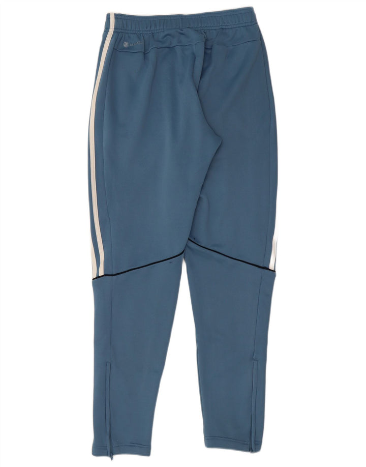 ADIDAS Mens Tracksuit Trousers Small Blue Polyester Sports