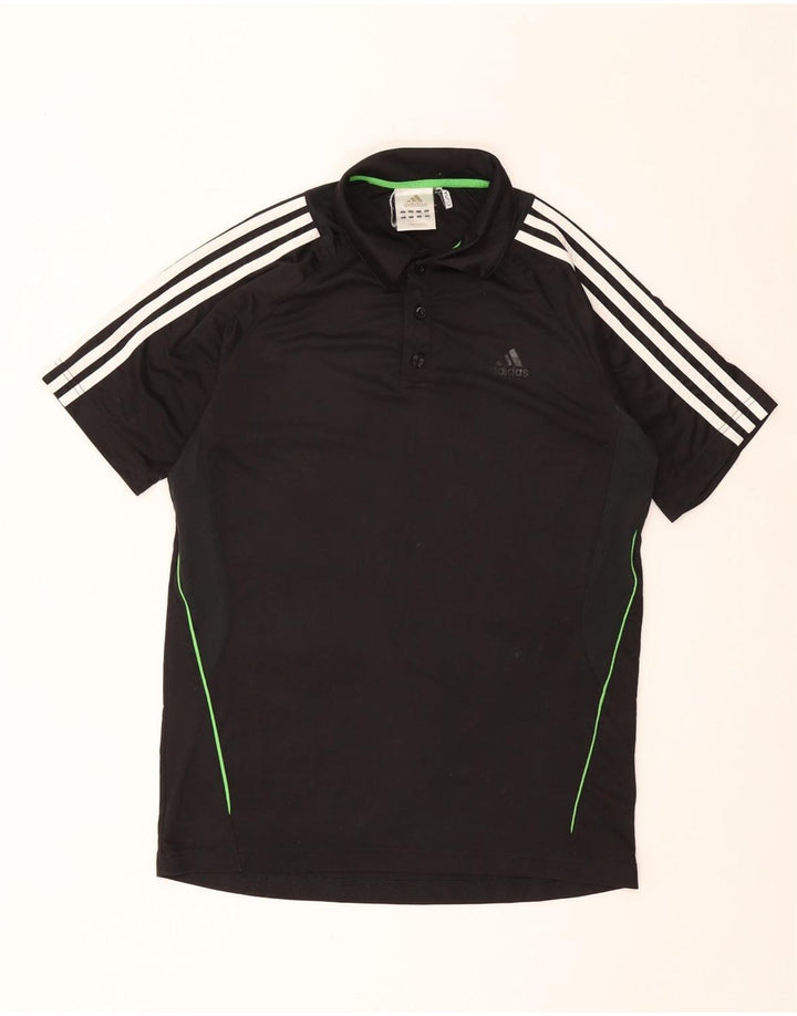 Męska koszulka polo Adidas Climalite, średni czarny poliester