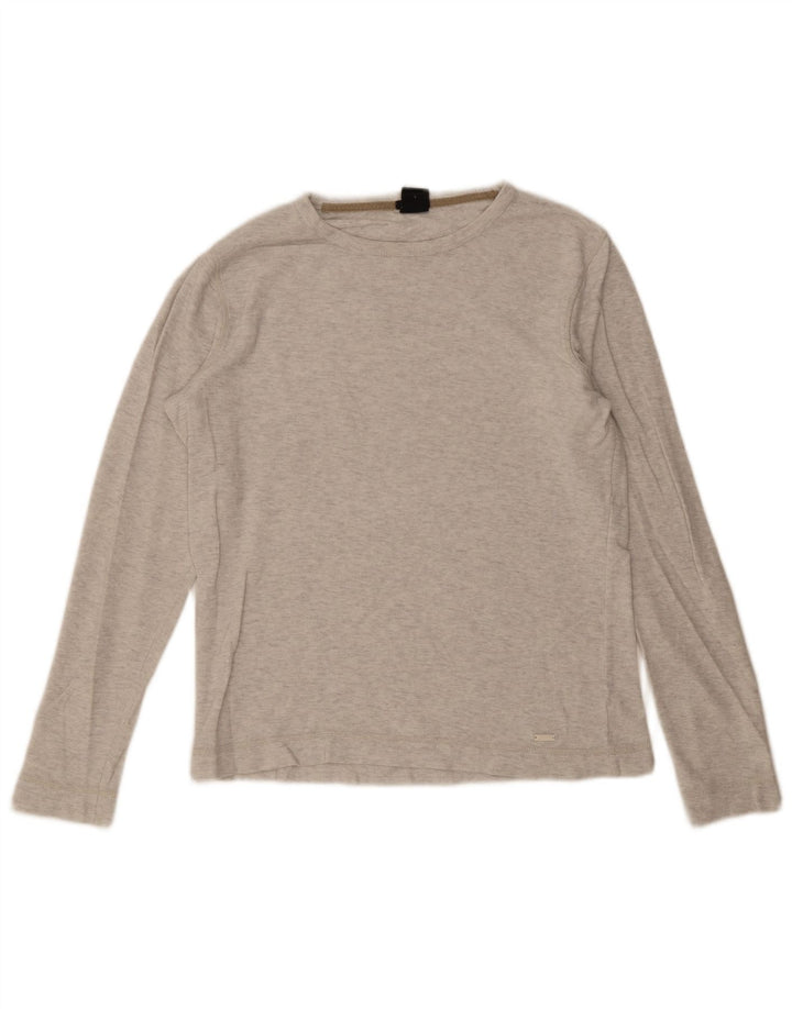 Męski top slim fit z długim rękawem Hugo Boss, duży, szary