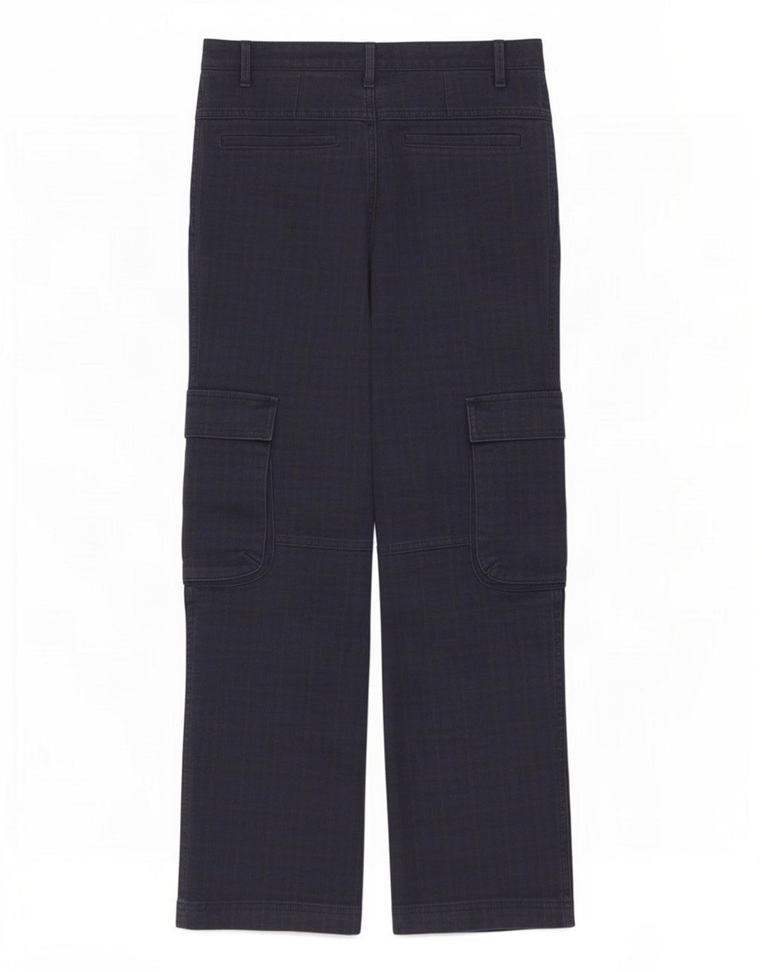Spodnie damskie Zara Straight Cargo Medium W28 L28 Granatowa kratka