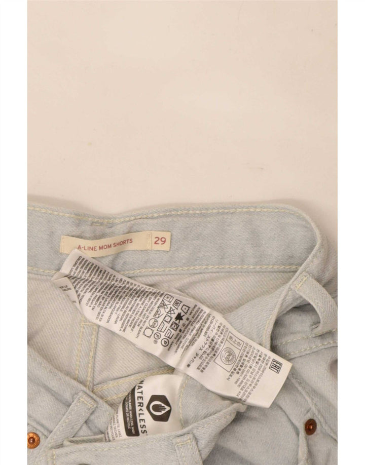 Damskie spodenki dżinsowe Levi's Mom z wysokim stanem W29 Średni niebieski, bawełniany