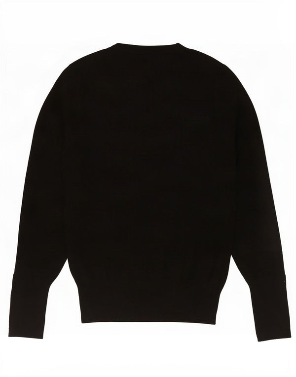 Damski sweter z okrągłym dekoltem Zara UK 10 Small Black Wiskoza