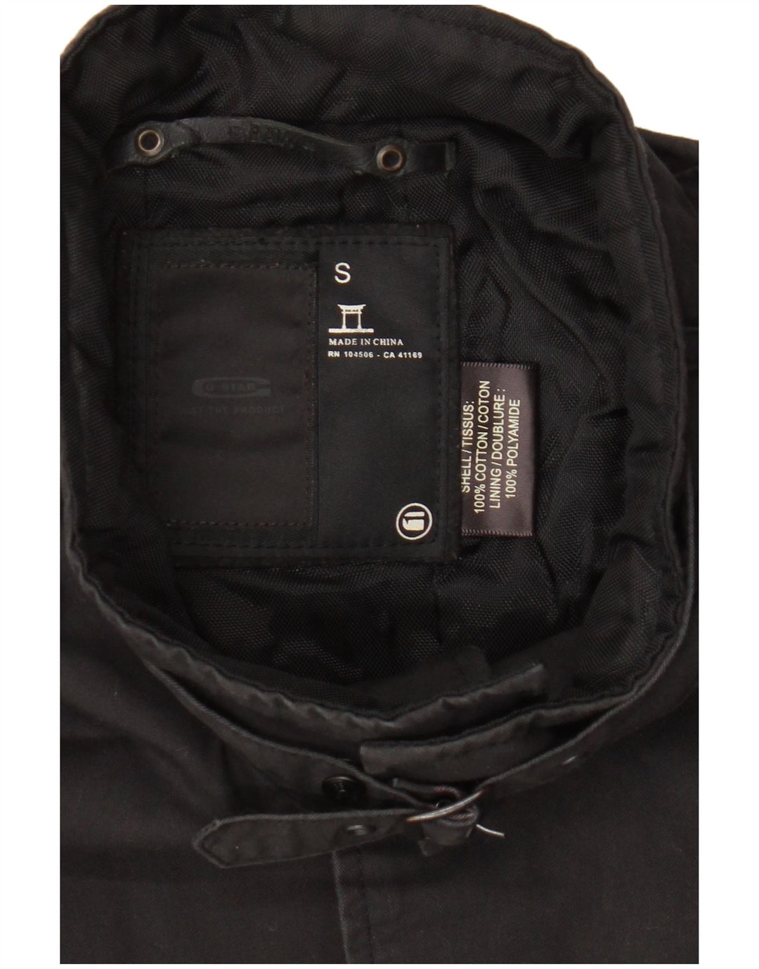 Damska kurtka bomberka z krótkim rękawem G-Star UK 10, mała, czarna bawełna