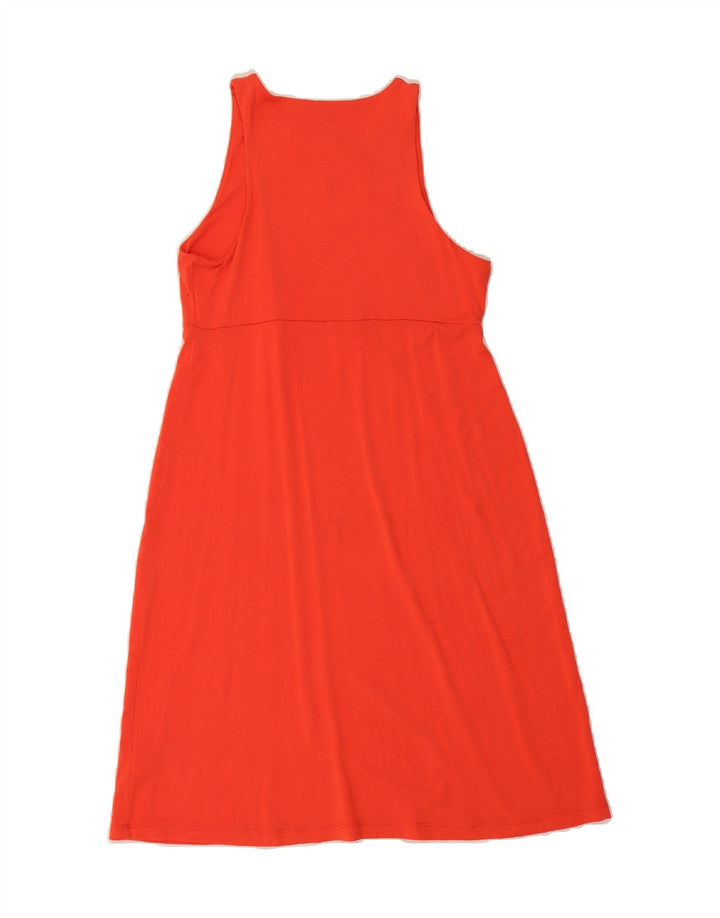 ATHLETA Womens Sleeveless A-Line Dress UK 8 Small Orange Modal Vintage Athleta and Second-Hand Athleta from Messina Hembry 