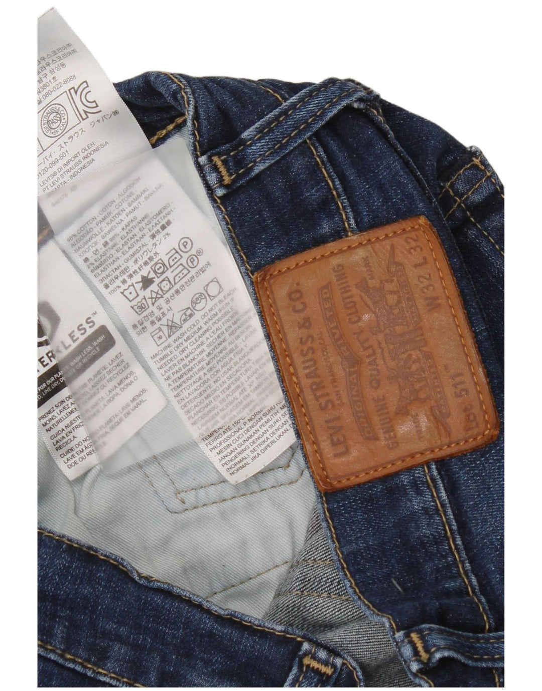 Męskie jeansy Levi's 511 Slim W32 L32 Niebieska bawełna